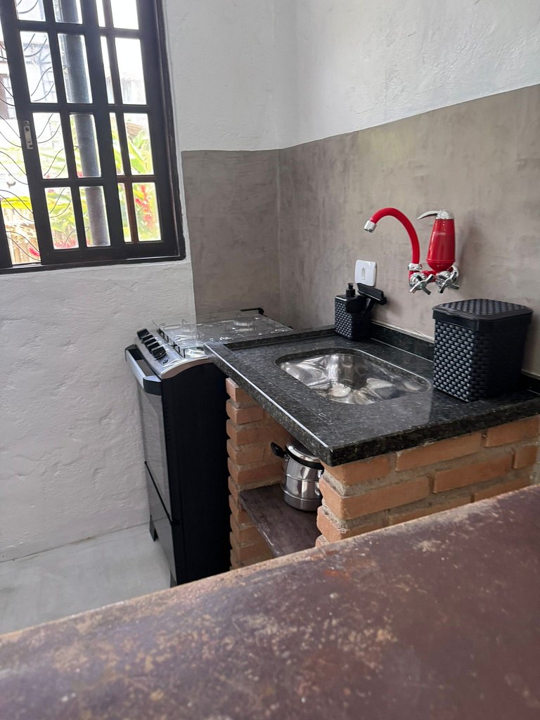 Chalé com Cozinha e Churrasqueira em Maresias