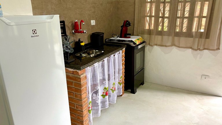 Chalé com Cozinha e Churrasqueira em Maresias