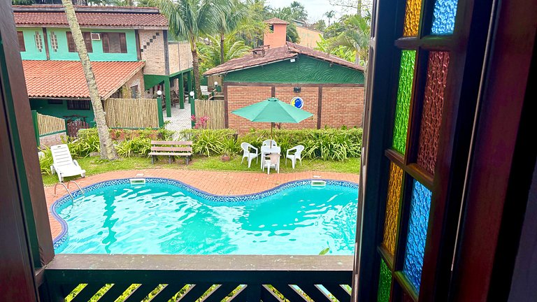 Chalé com Cozinha e Churrasqueira em Maresias