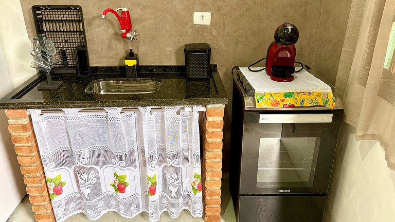 Chalé com Cozinha e Churrasqueira em Maresias