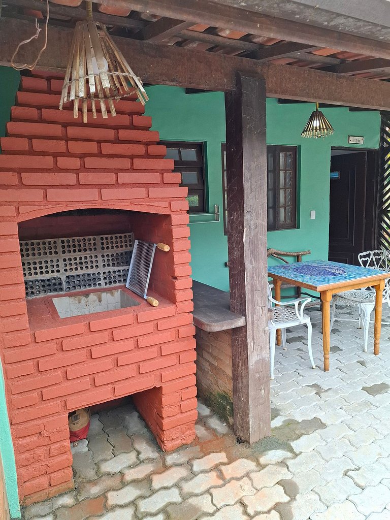 Chalé com Cozinha e Churrasqueira em Maresias